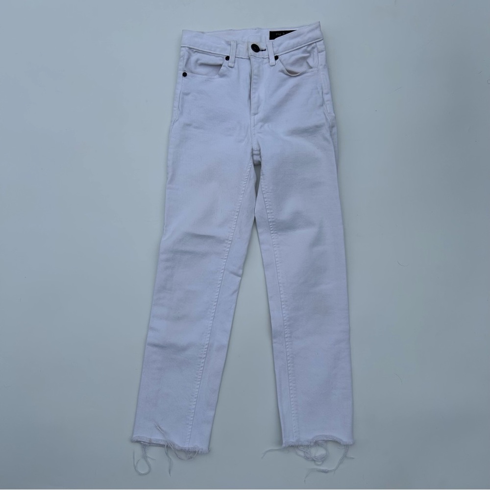 Rag & Bone Cropped White Jeans
